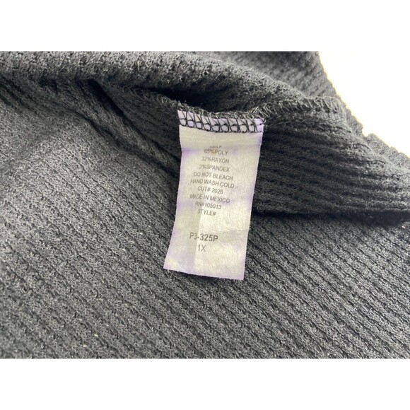 Andree Women 1X Black Sweater Long Sleeve Lightweight Casual NWT - Picture 7 of 9